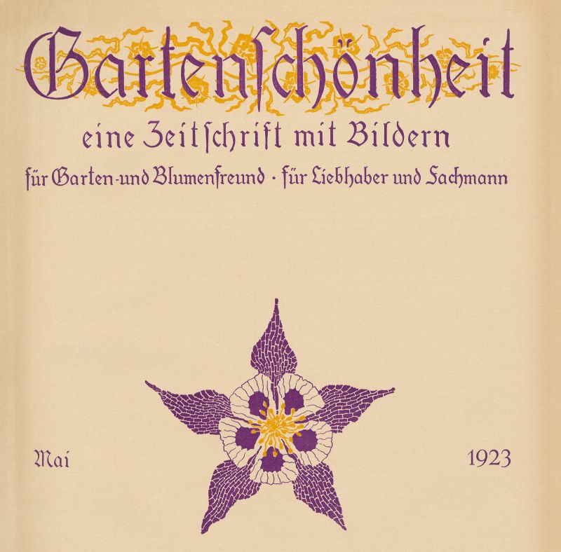 Cover der Zeitschrift "Gartenschönheit" von 1923