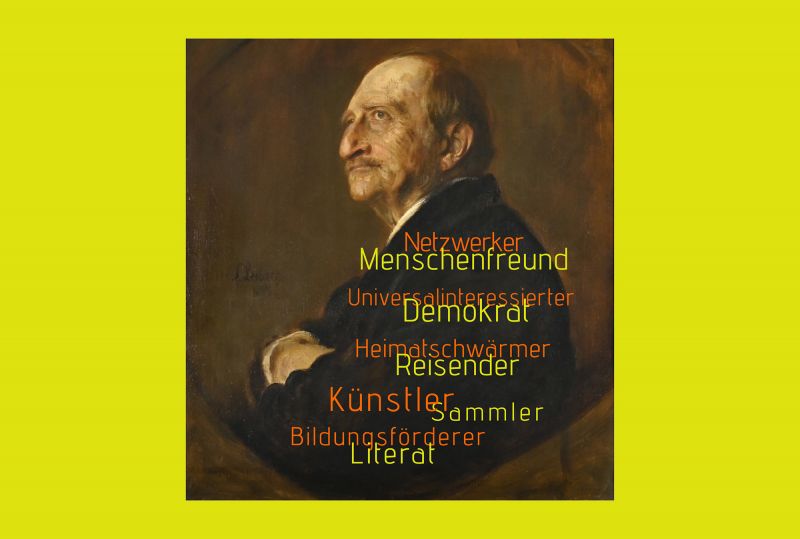 Porträt Hermann Allmers mit Begriffen